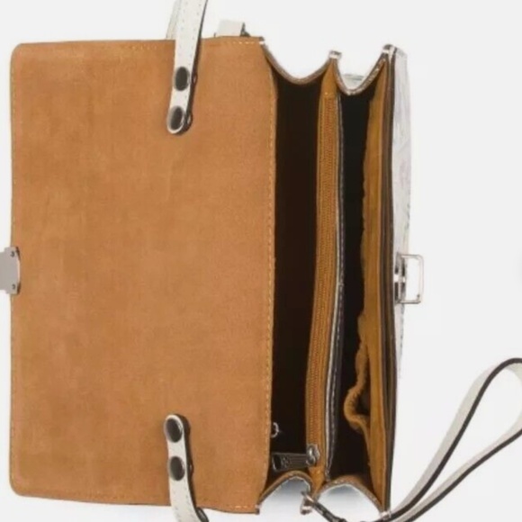 Patricia Nash Lanza ItalianFolklore White Blue Crossbody Leather Crossbody Bag - Picture 3 of 5